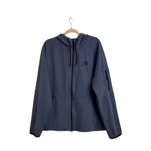 Nike Sportswear Sweatshirt Nike Tech Blue Zip Up Fleece Hoodie Size Men's XL